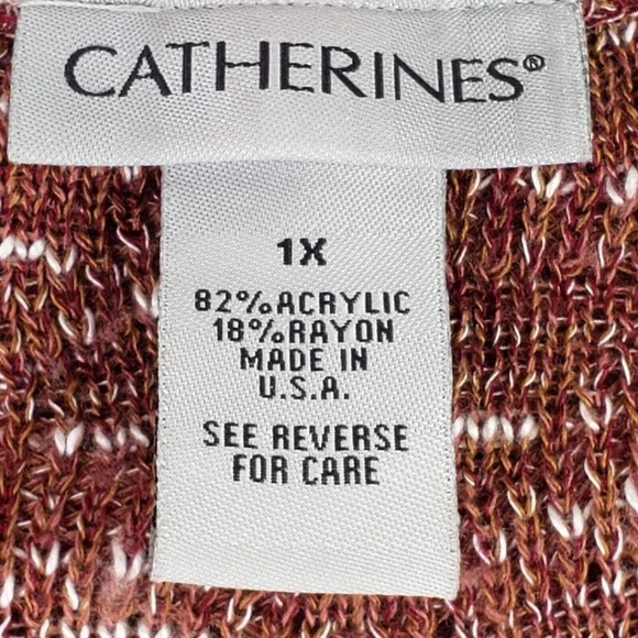 Catherines Cardigan Womens Plus 1X Brown Neutral Tan LS Lightweight Sweater Hood - Picture 5 of 10